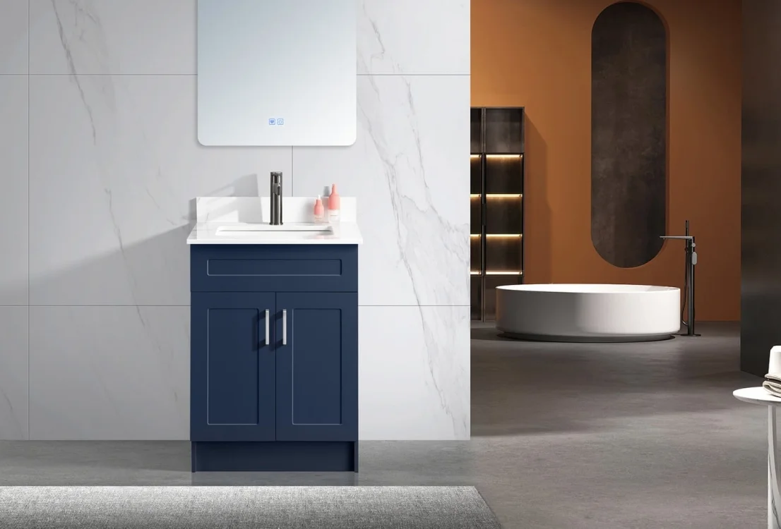 24" Blue Bathroom Vanity