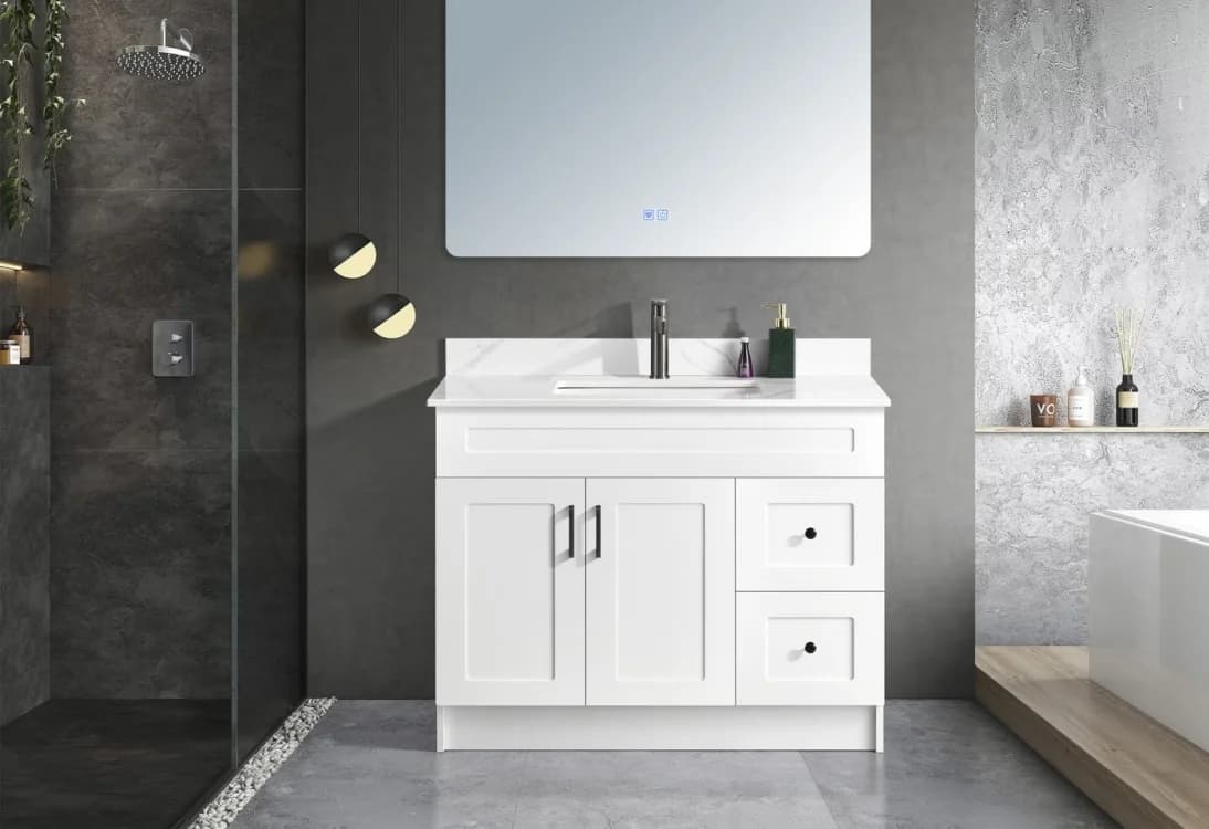 42" White Bathroom Vanity
