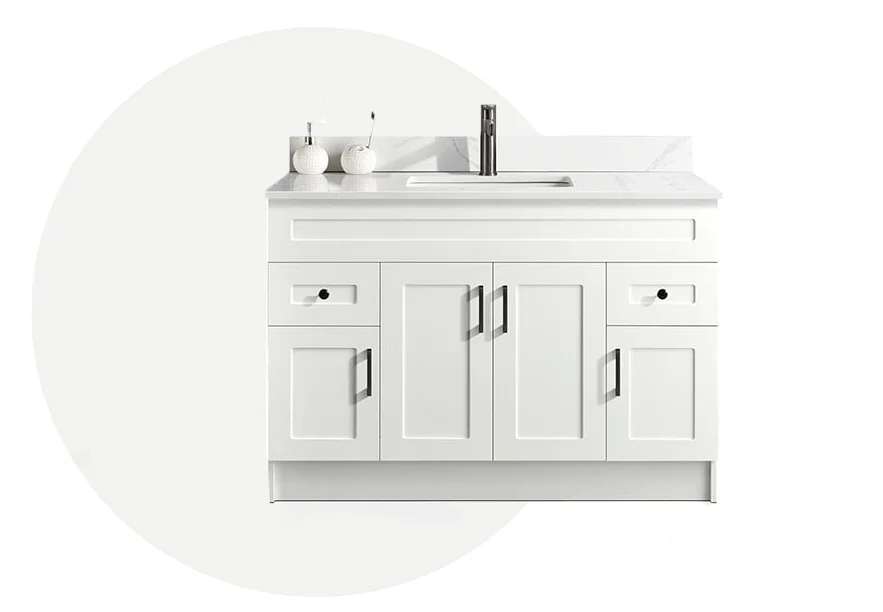 48" White Bathroom Vanity