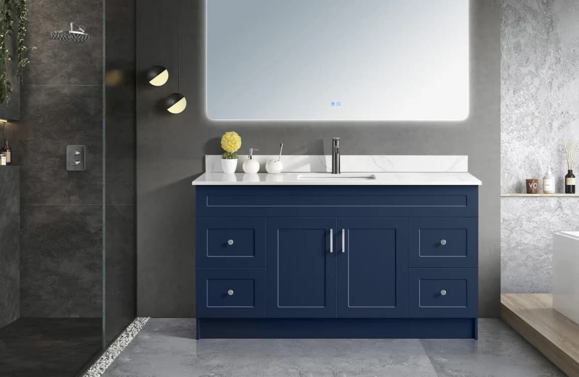 60" Blue Bathroom Vanity